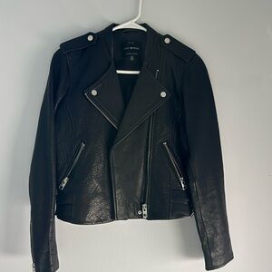 Lucky Brand Black Leather Biker Jacket